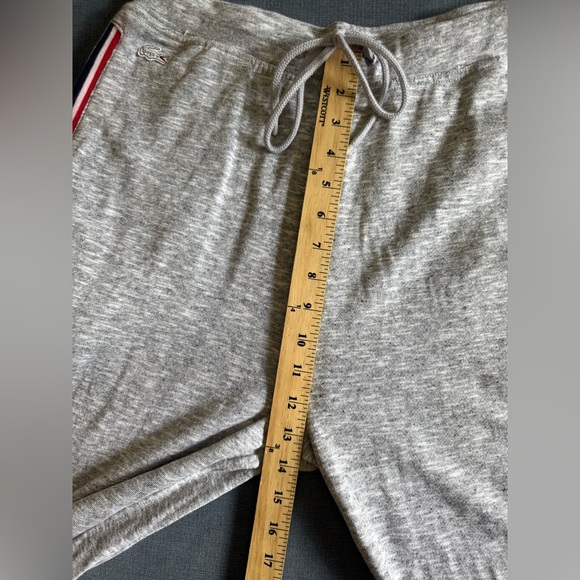 Lacoste Sleepwear Jogger Sleep Pants Men’s SZ L Grey Pockets Drawstring Lounge - Picture 9 of 10